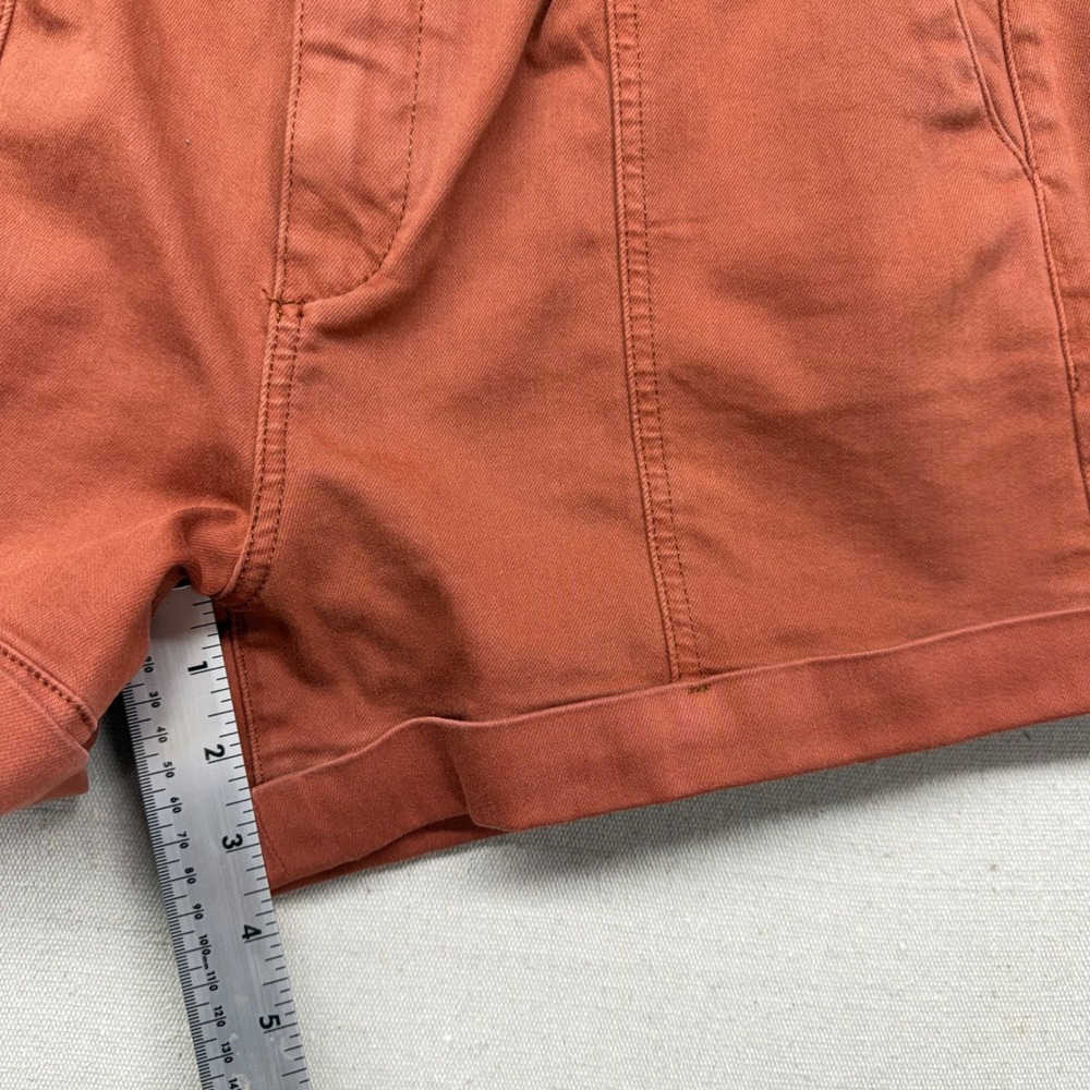 Paige Women Terracotta Rust High Rise Cuffed Shorts 7991G29-8833 Size 29 - Picture 14 of 14